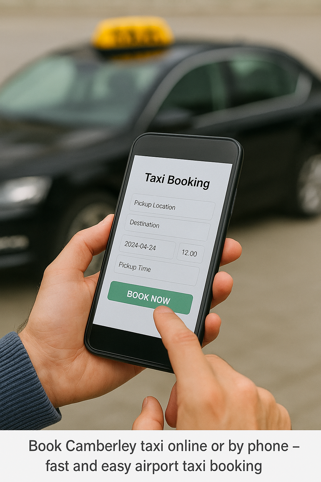 Book Camberley taxi online or by phone – fast and easy airport taxi booking